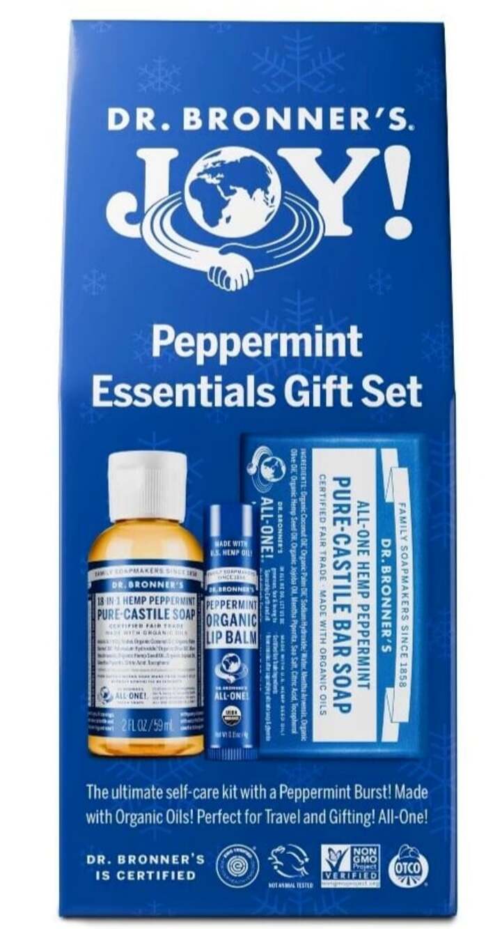 Dr. Bronner's JOY Peppermint Essentials Gift Set (3-Piece)